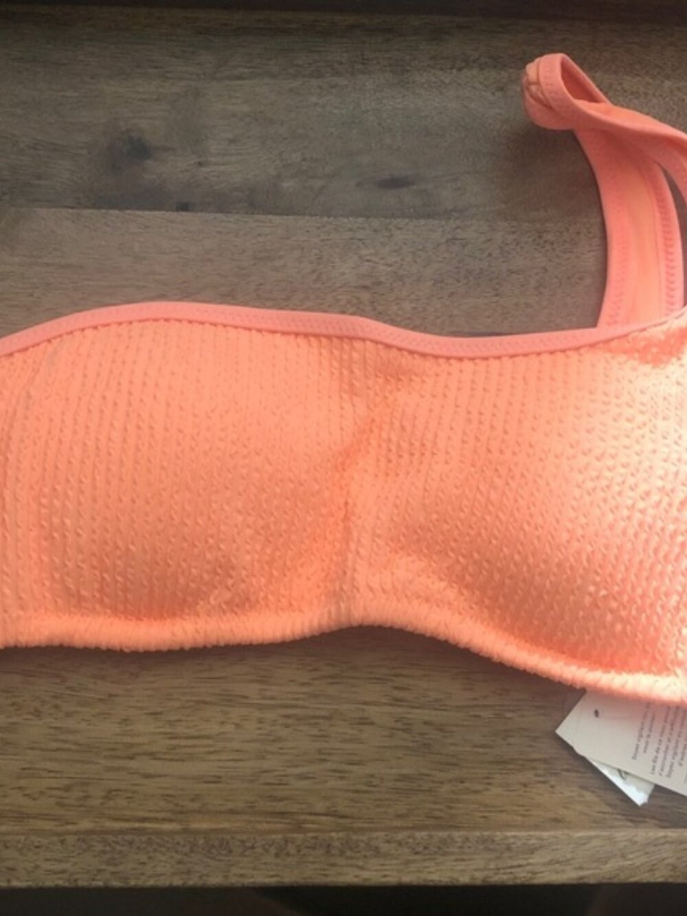 Aerie Vibrant Orange One-Shoulder Bikini Top